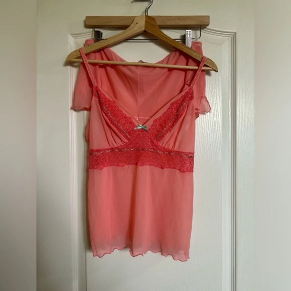 LA VIE EN  ROSE Mesh Sleep Set - Picture 1 of 6